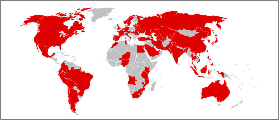 WannaCry attack - Global Heat map