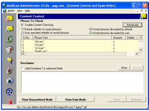 Advanced Content Scanning Options